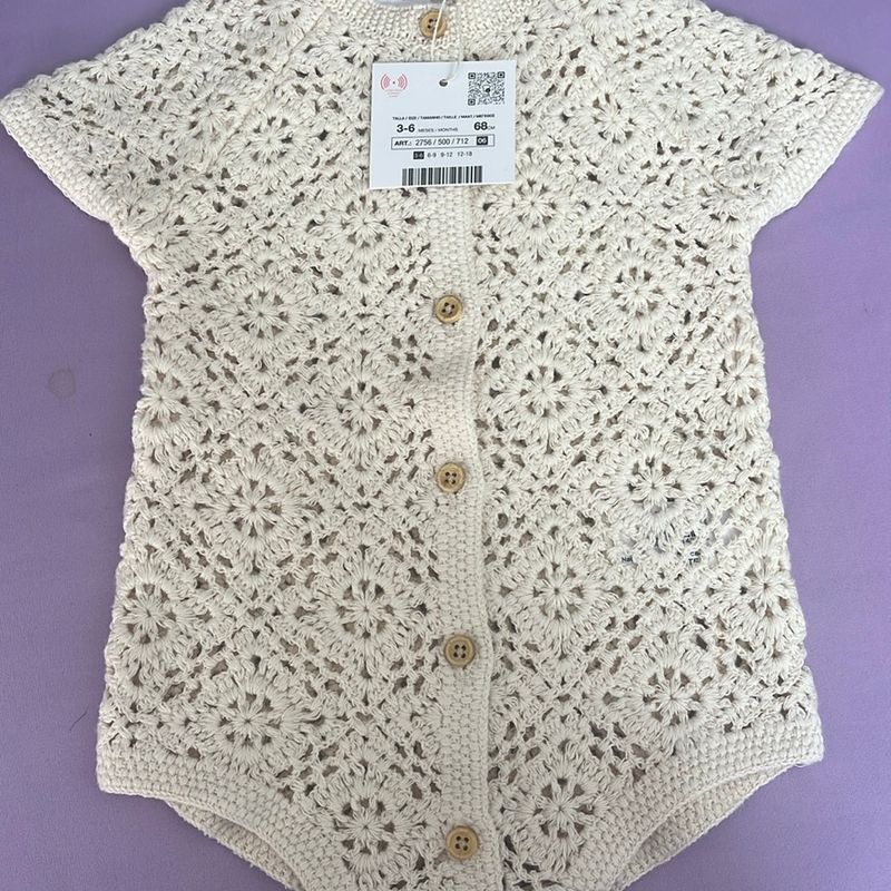 Body Bébé Zara - Taille 3-6 Mois - Occasion Très Bon état