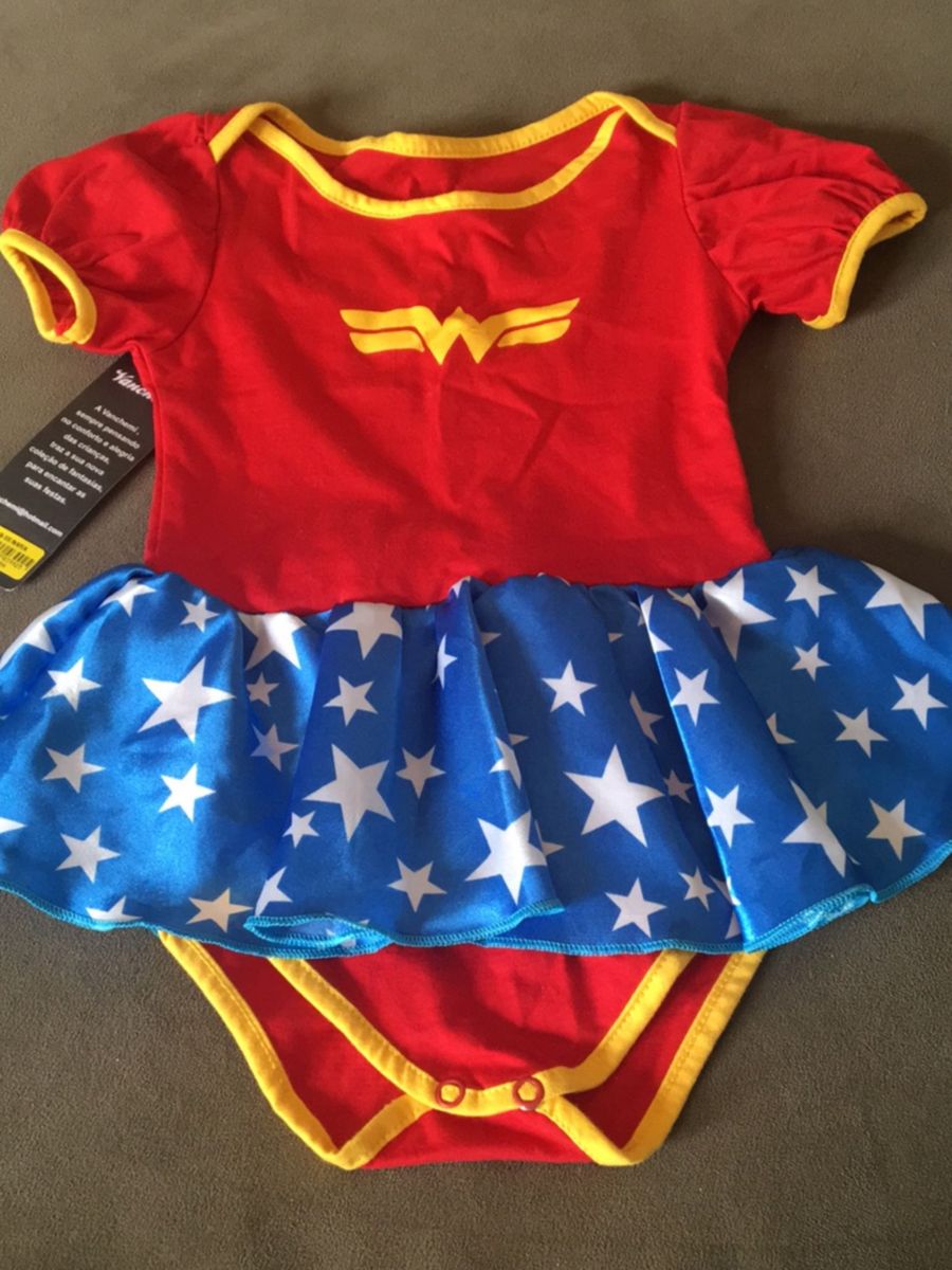 roupa mulher maravilha para bebe