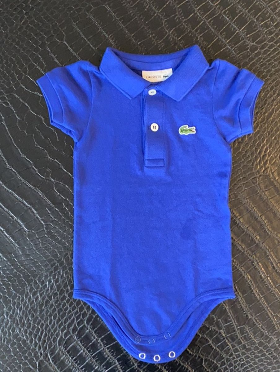 Body Lacoste Original Azul Tamanho 6 - Usado 1 Vez | Roupa Infantil para Bebê Lacoste Usado 66292586 enjoei