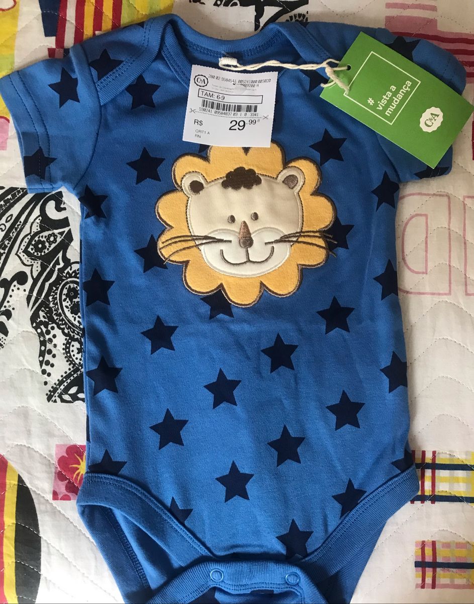 Body Leaozinho Cea Roupa Infantil Para Bebe C A Nunca Usado Enjoei