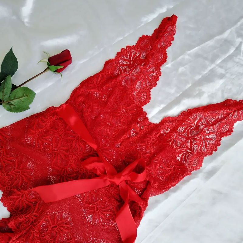 Corselet Espartilho Vermelho Laço Renda - Compre Agora