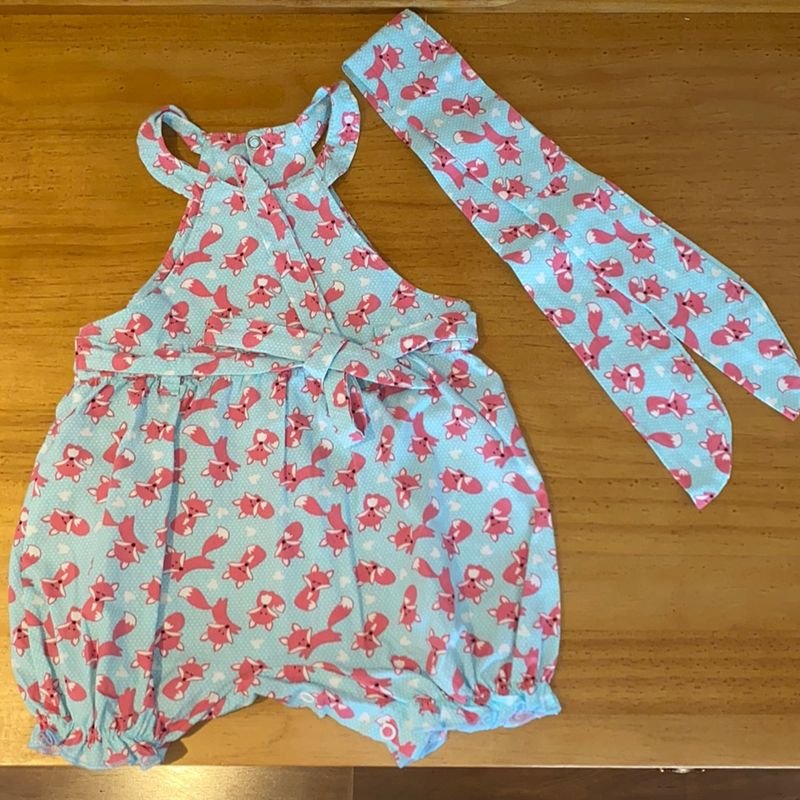 Romper Bebê Time + Faixa de Cabelo