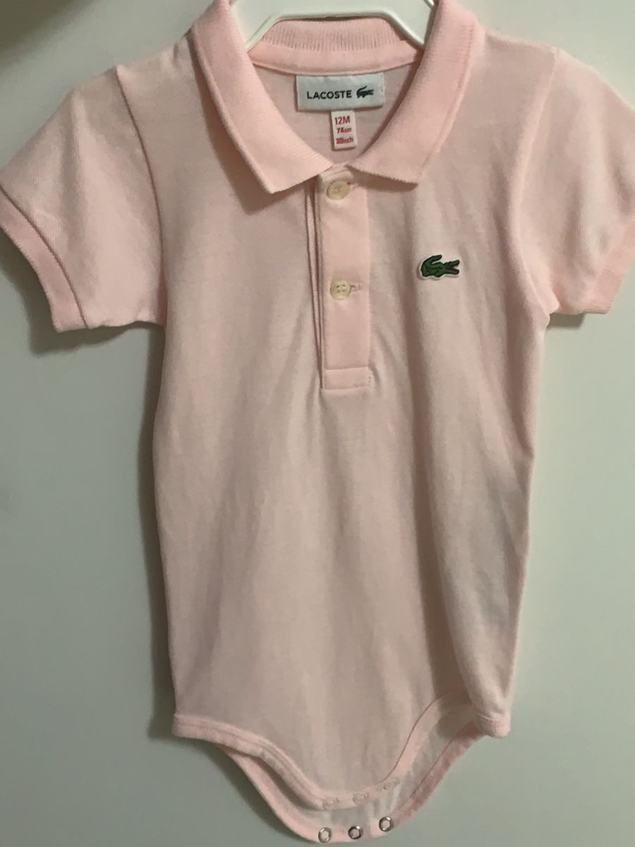 Body Rosa Bebe Lacoste Roupa Infantil Para Bebe Lacoste Usado Enjoei