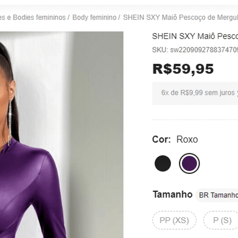 Preços baixos em Blusa Feminina SheIn Regular para mulheres