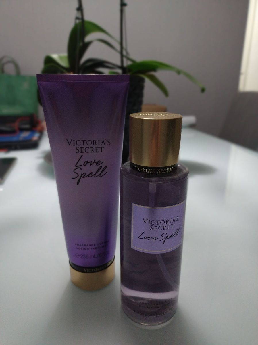 Body Splash e Creme Victória Secret'S Original - Love Spell Novo