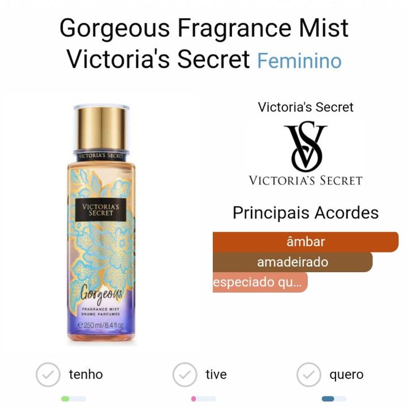 Body Splash Gorgeous Fragrance Mist Victoria'S Secret Victorias