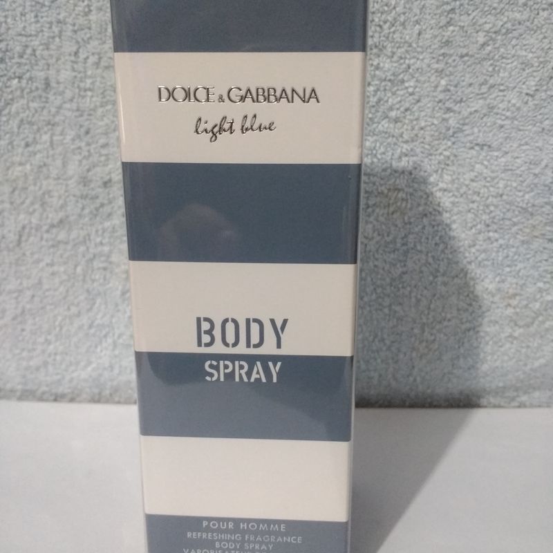 Body Spray Light Blue Pour Homme 125ml Perfume Masculino Dolce
