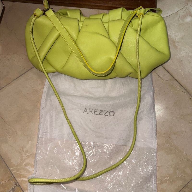 Bolsa Arezzo Giorno Verde Lima Clutch Feminina Arezzo Usado