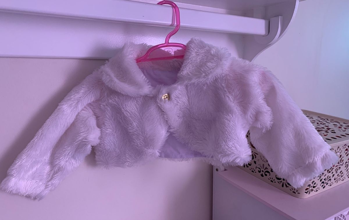 Bolero De Pelinhos Branco Bebe Roupa Infantil Para Menina Paraiso Usado Enjoei