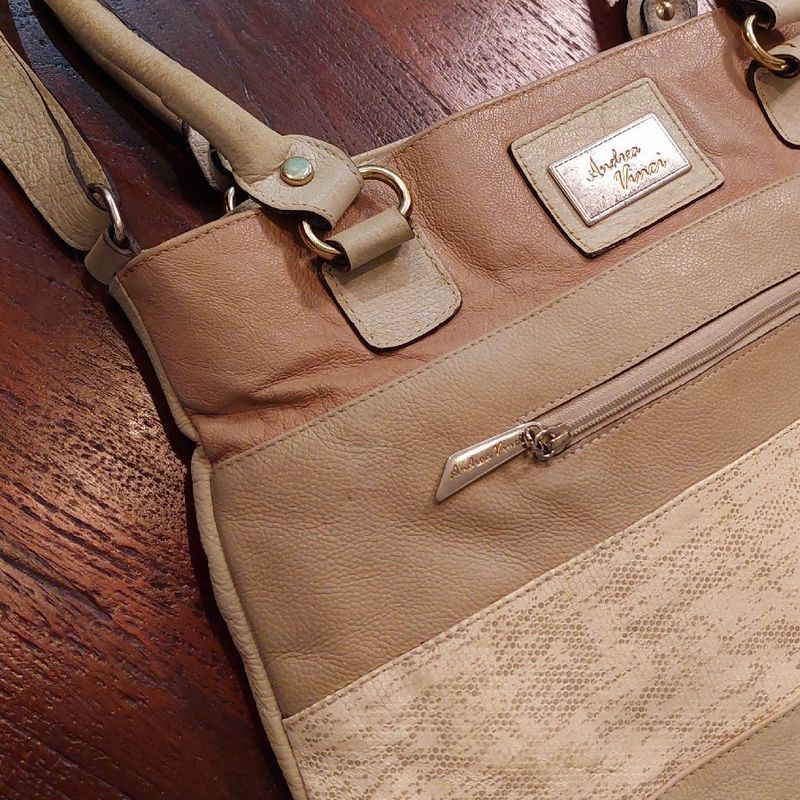 Bolsa Andreia Vinci Nude Bolsa de Ombro Feminina Andrea Vinci Usado  91650582 enjoei