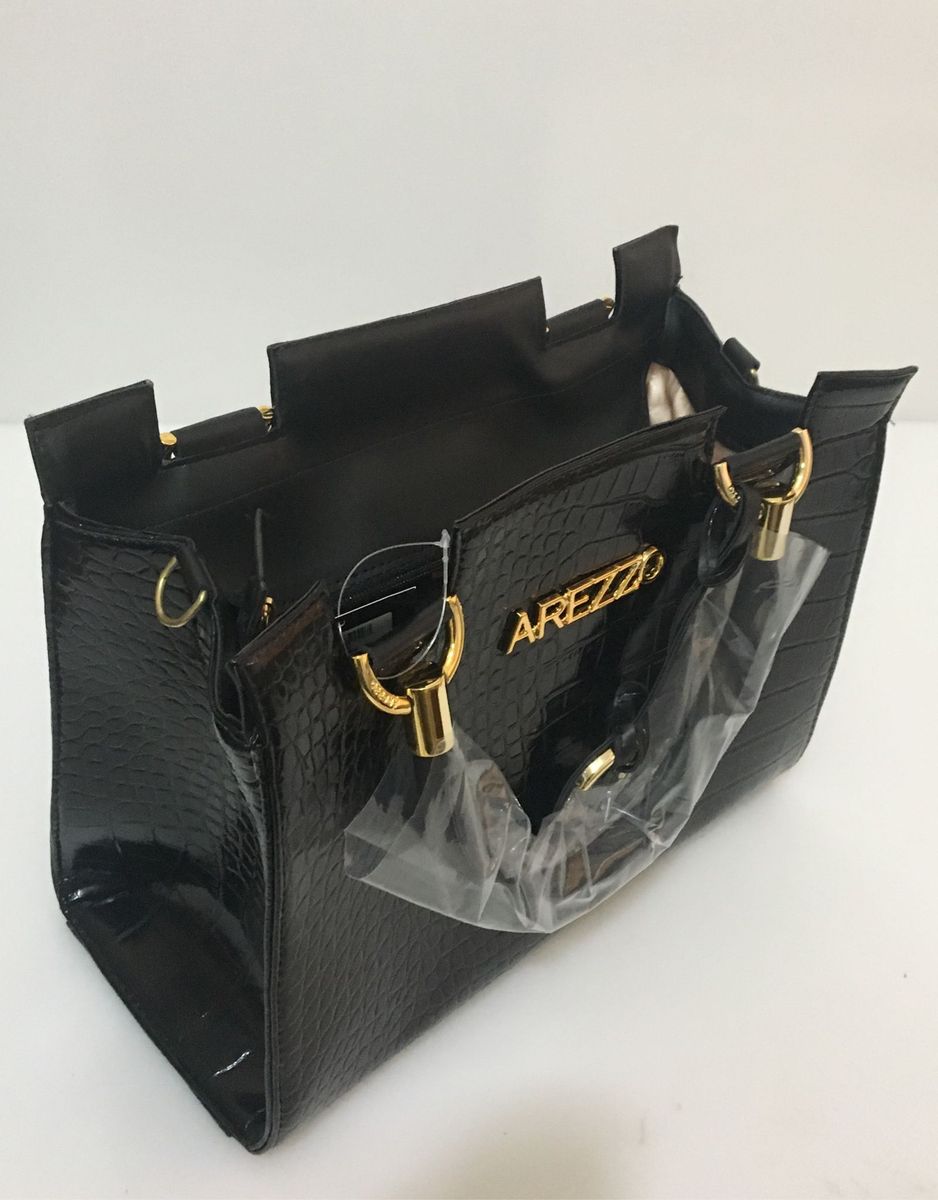 Bolsa Arezzo Croco Preta Bolsa de m o Feminina Arezzo Nunca