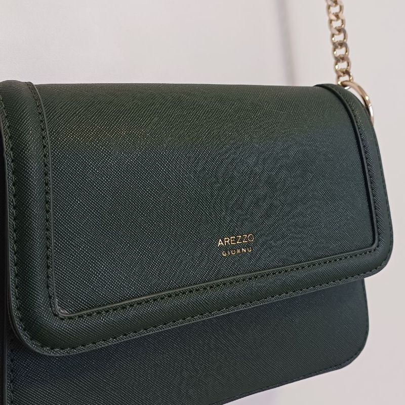 Bolsa Arezzo Giorno Verde Militar Bolsa de Ombro Feminina Arezzo