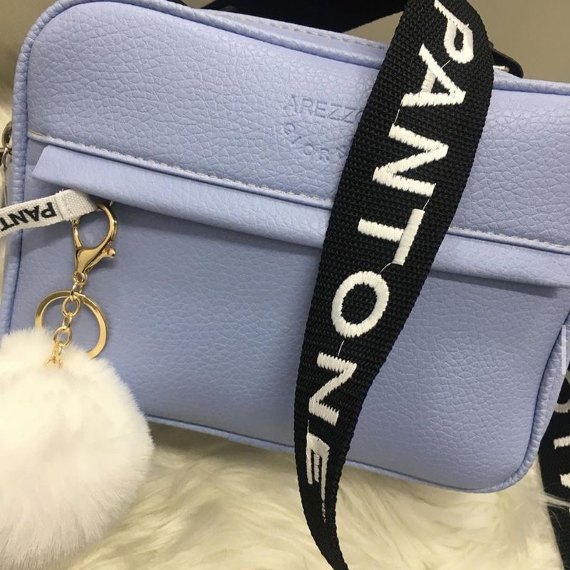 Bolsa Arezzo Pantone Pompom Bolsa de Ombro Feminina Arezzo