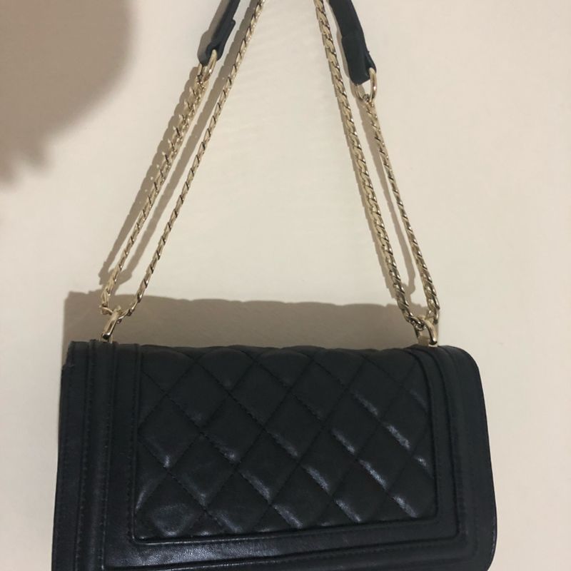 Bolsa Arezzo Preta Original Estilo Chanel Bolsa de Ombro Feminina Arezzo Usado 45147318 enjoei