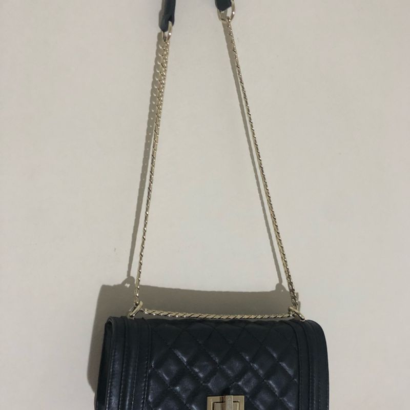 Bolsa Arezzo Preta Original Estilo Chanel Bolsa de Ombro Feminina Arezzo Usado 45147318 enjoei