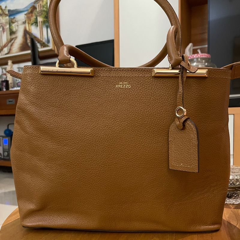 Bolsa Arezzo Vero Cuoio couro Caramelo Bolsa de Ombro Feminina Arezzo Usado 95092834 enjoei