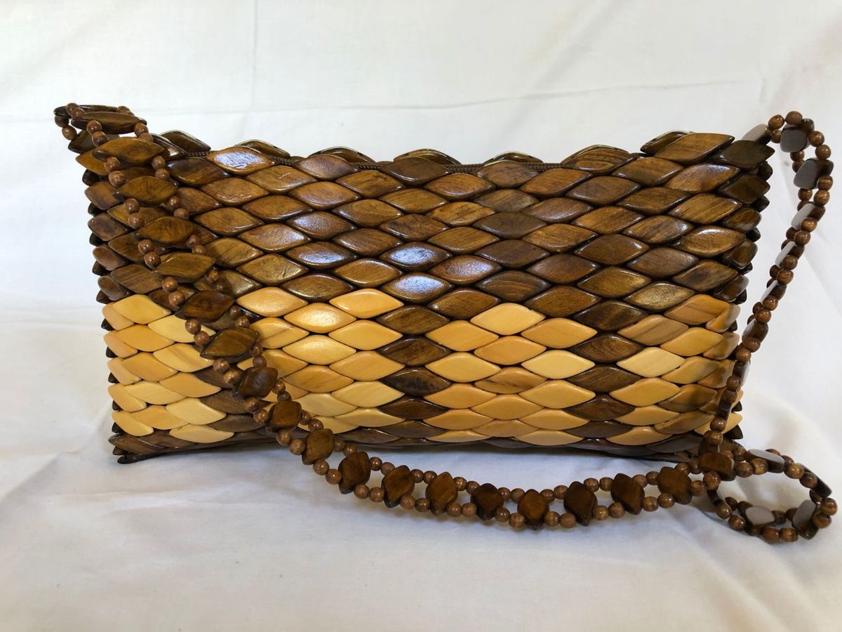 Bolsa Artesanal de Madeira | Bolsa Masculina Artesanal Nunca Usado ...