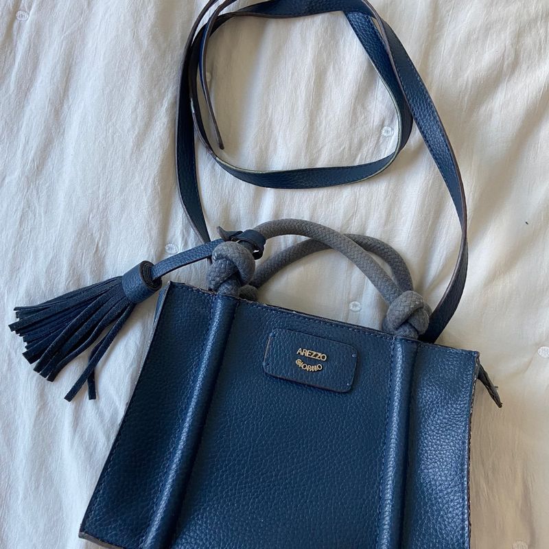 Bolsa Azul Marinho Arezzo Bolsa de Ombro Feminina Arezzo Usado