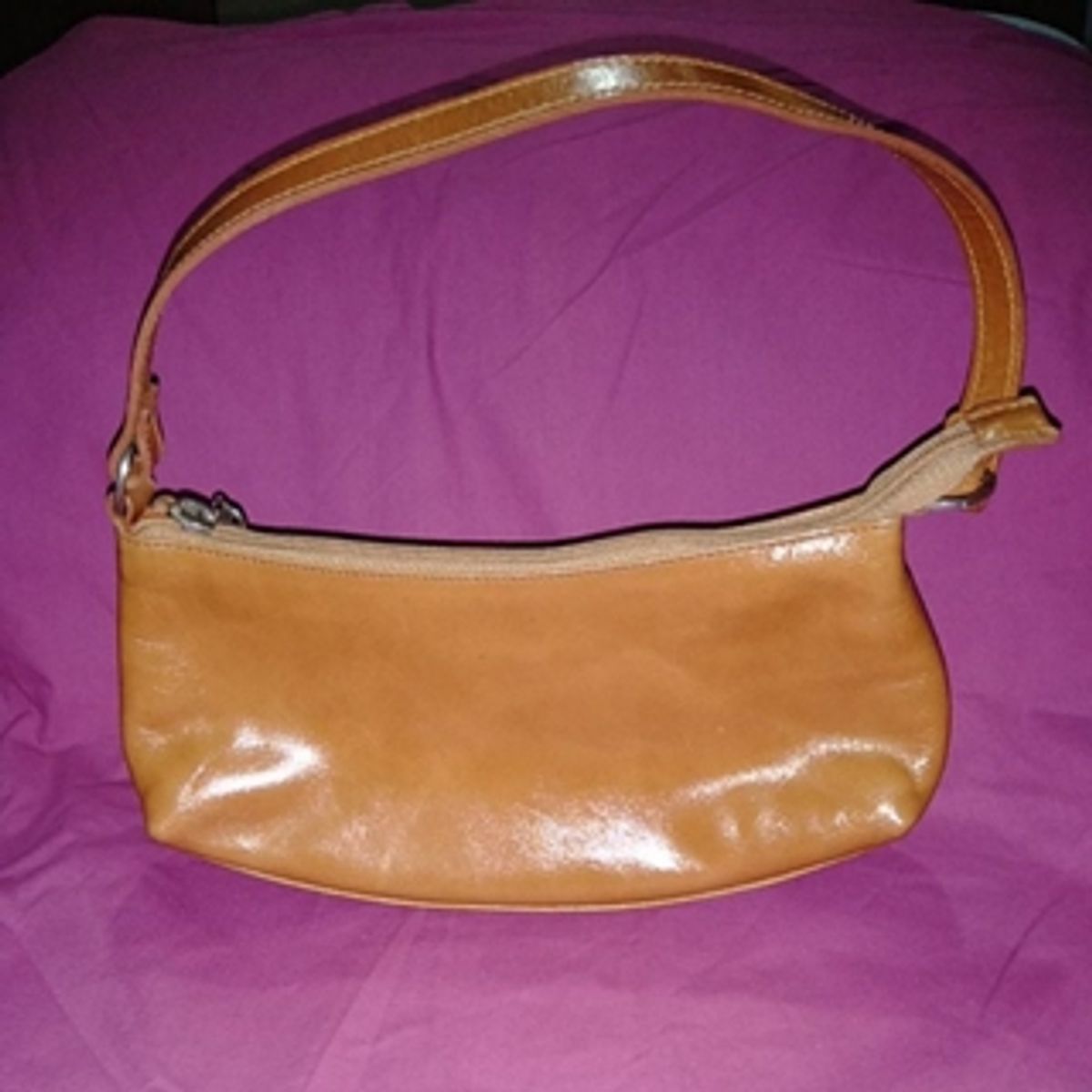 Bolsa Baguete - Via Lorenzo (couro Fake - Sintético - Caramelo ...