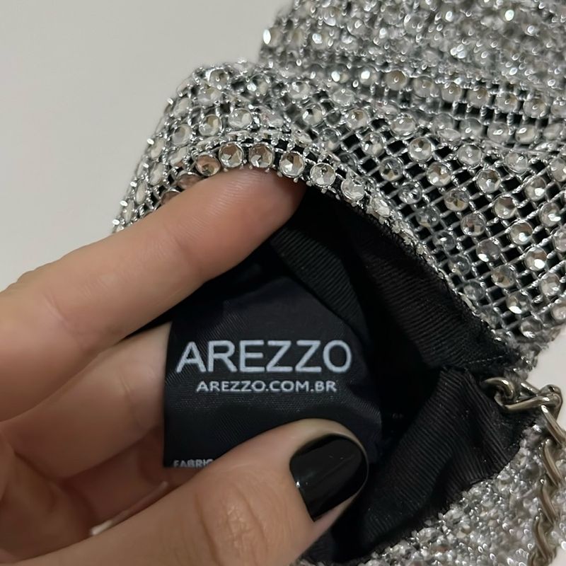 Bolsa Brilho Prata Arezzo Bolsa de Ombro Feminina Arezzo Usado 93533359 enjoei