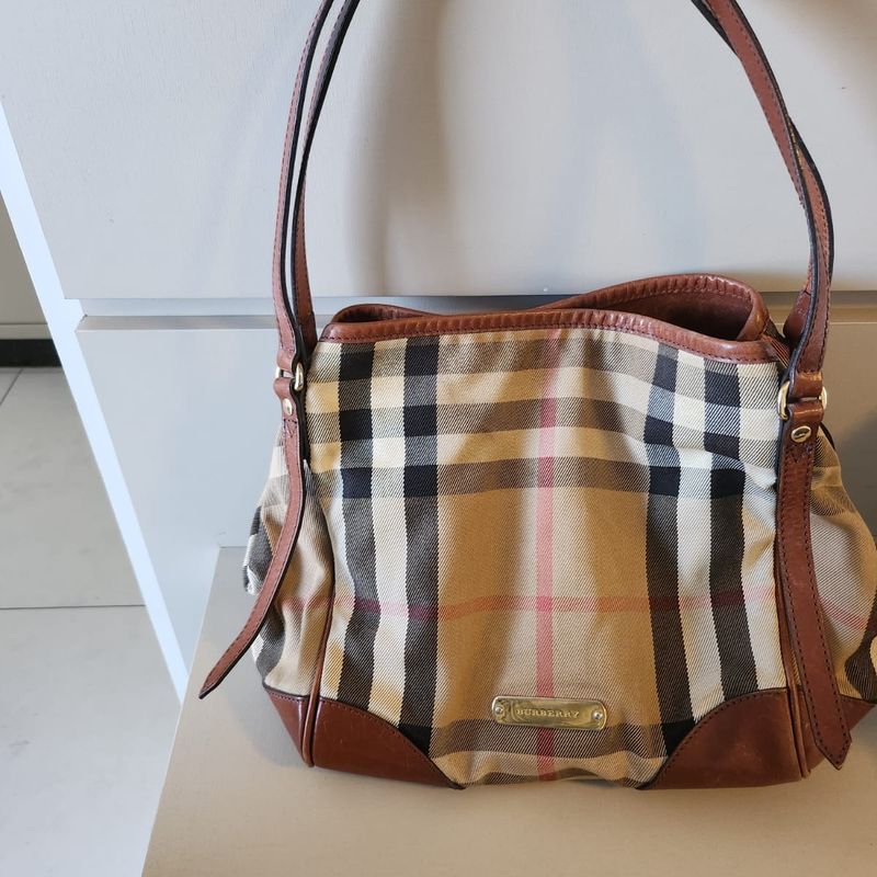 Bolsa Burberry Original Bolsa de m o Feminina Burberry Usado