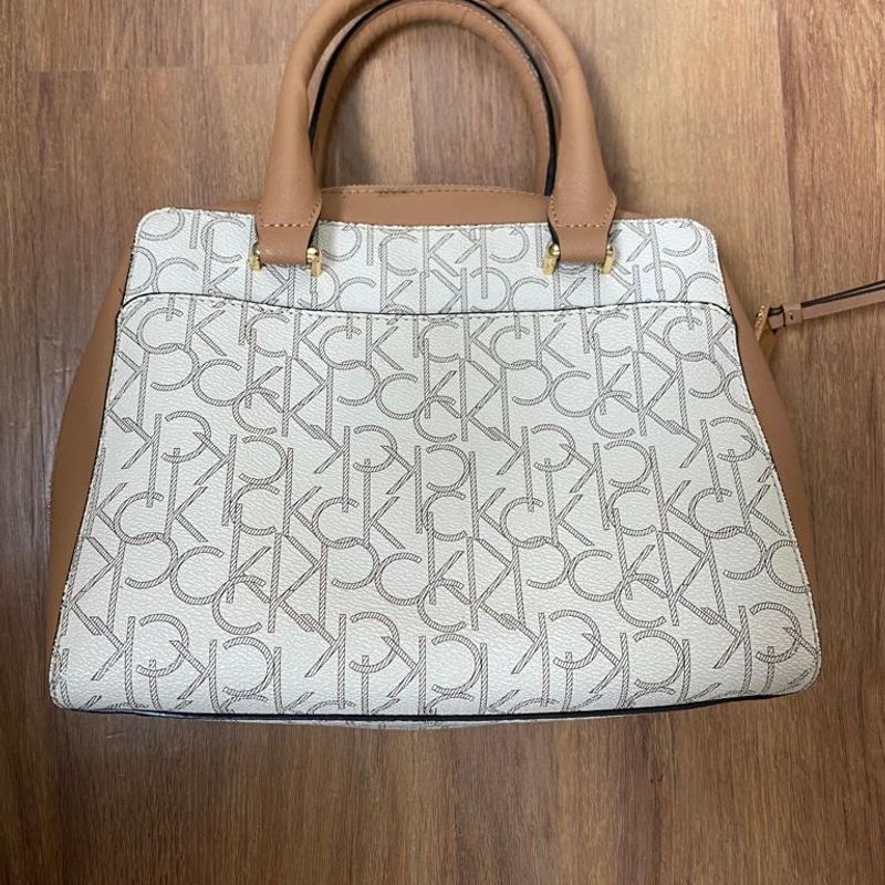 Bolsa Mulher Monogram Calvin Klein Creme - K60K610683.124