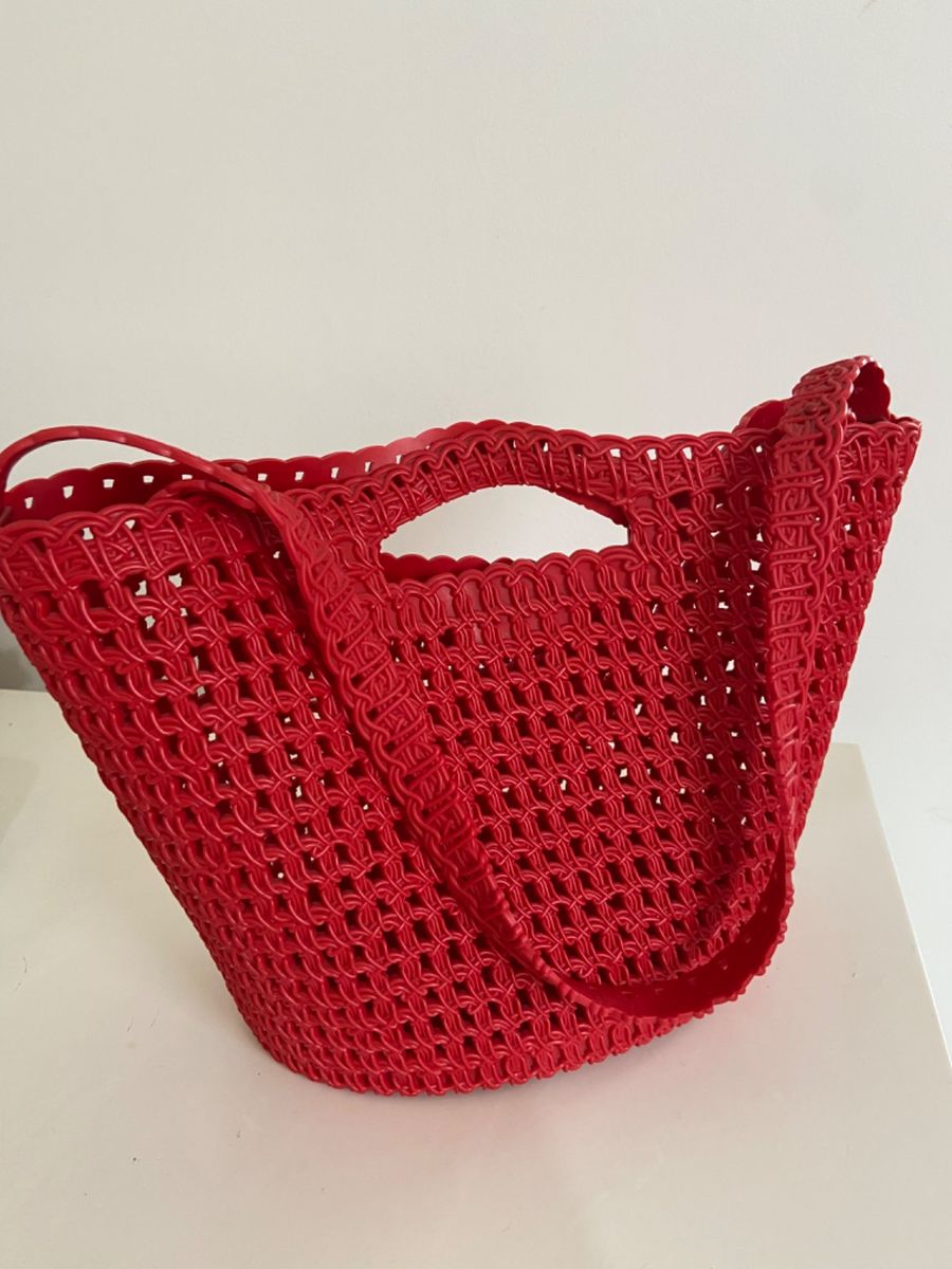 Bolsa Campana Vermelha Melissa | Bolsa de Ombro Feminina Melissa Usado ...