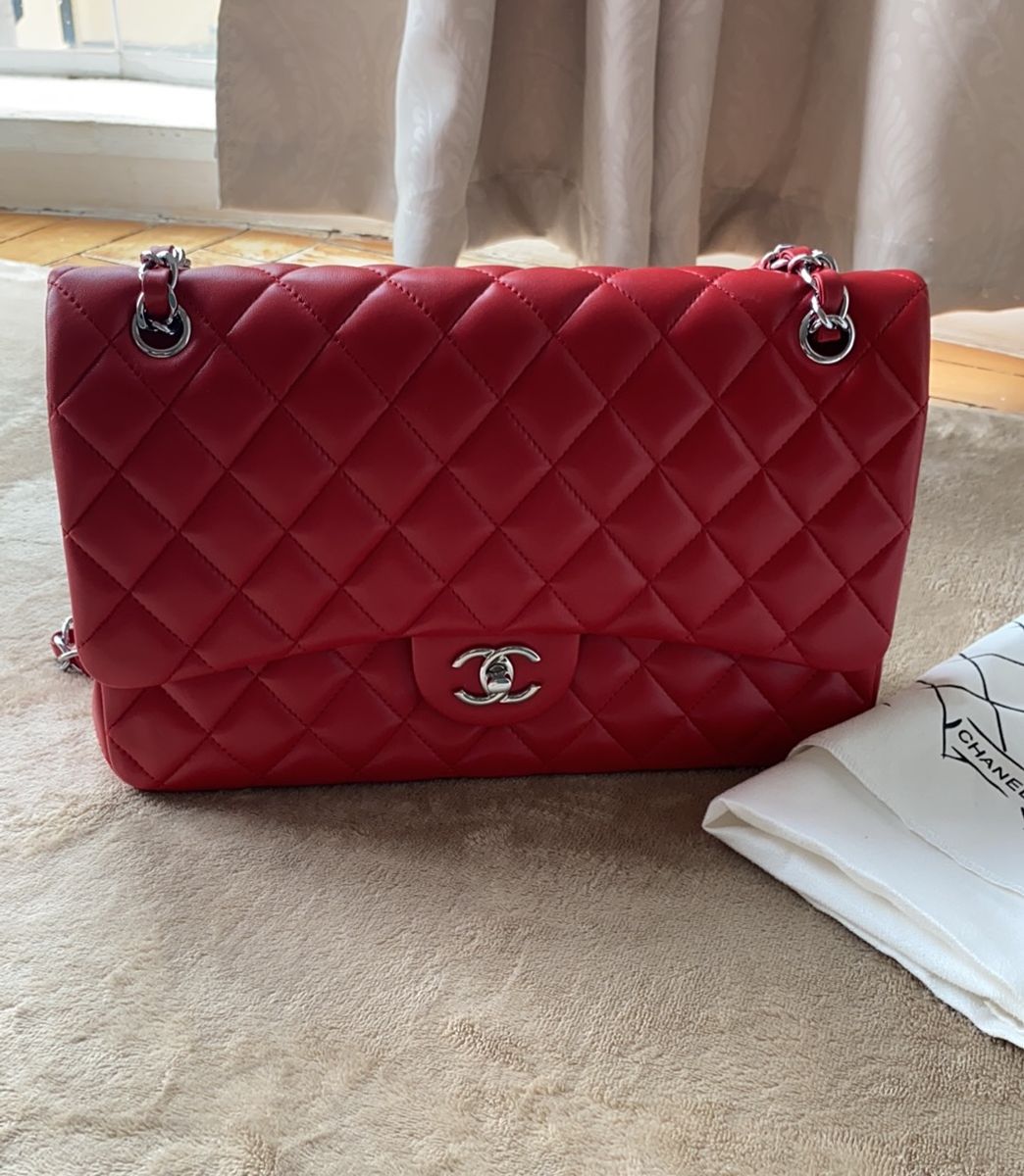 Bolsa Chanel Vermelha Bolsa de Ombro Feminina Chanel Nunca Usado