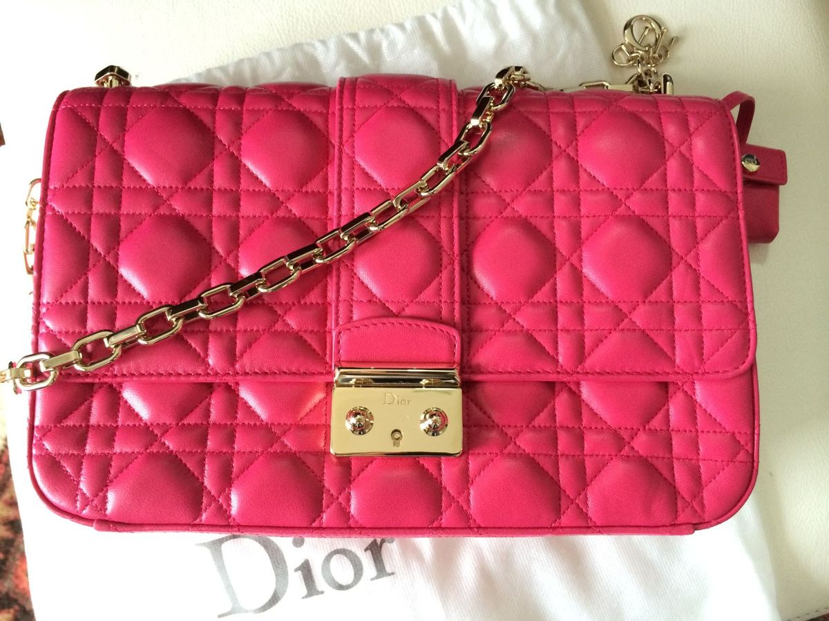 Bolsa Christian Dior Miss Dior Couro De Cordeiro Fuchsia 431 Bolsa De Mao Feminina Christian Dior Nunca Usado 1100799 Enjoei