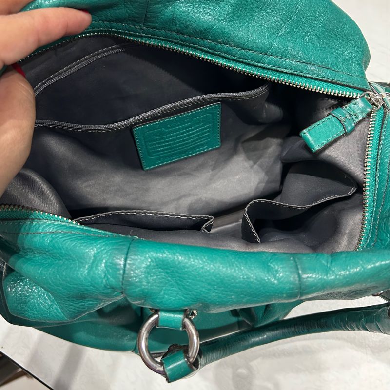 Bolsa Coach Original Verde por Fora e por Dentro Impec vel