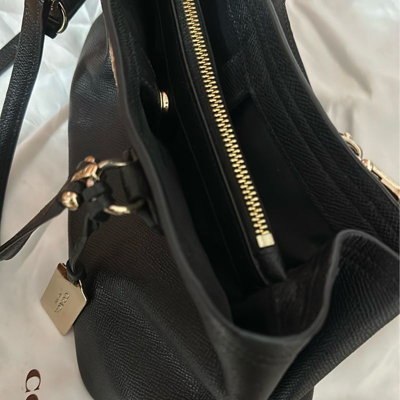 Bolsa Coach Preta Original Couro Legítimo Nova Acompanha Dust Bag