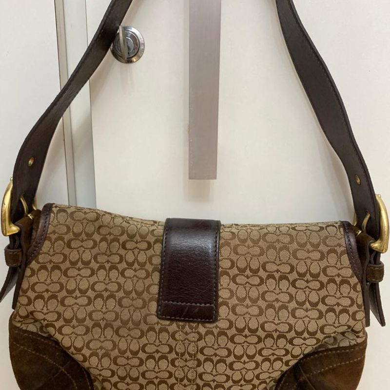 Bolsa Coach Signature Vintage Marrom | Bolsa de Ombro Feminina