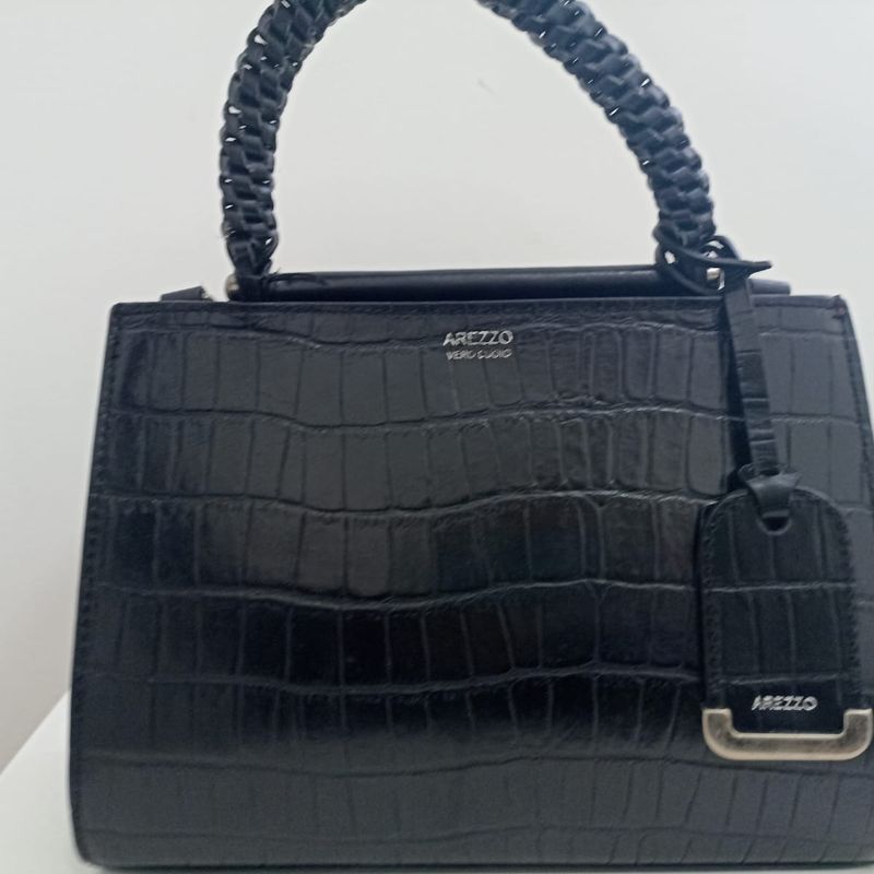 Bolsa Couro Crocodilo Arezzo Bolsa de Ombro Feminina Arezzo