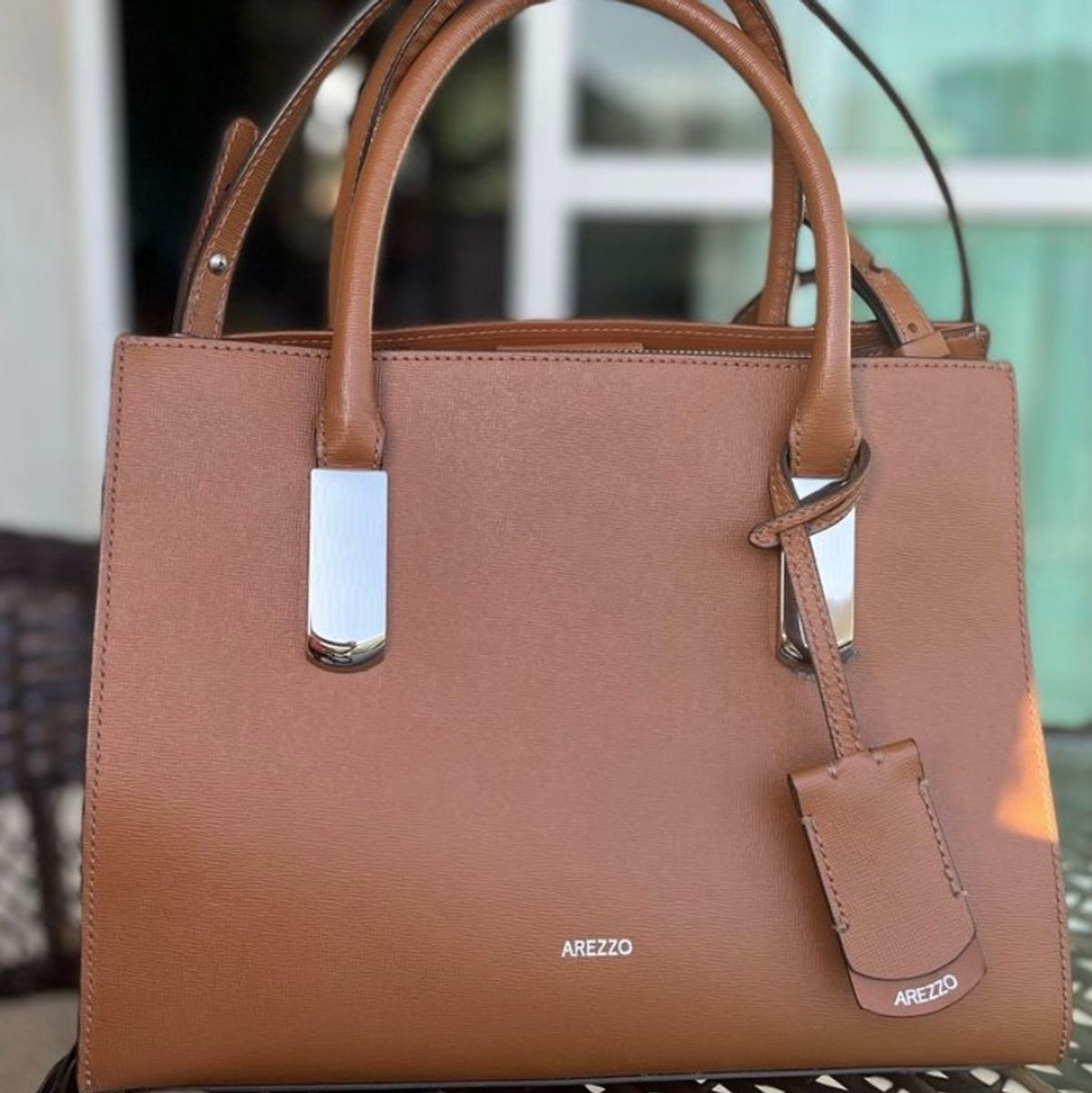 Bolsa de Couro Legítimo Arezzo Original | Bolsa de Ombro Feminina ...