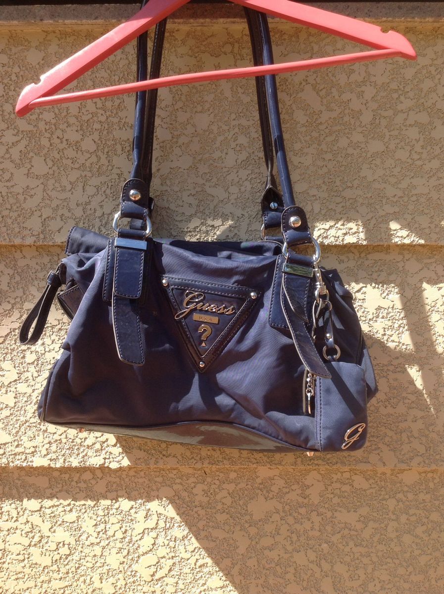 Bolsa de Nylon com Alças de Couro Guess Bolsa de Ombro Feminina Guess