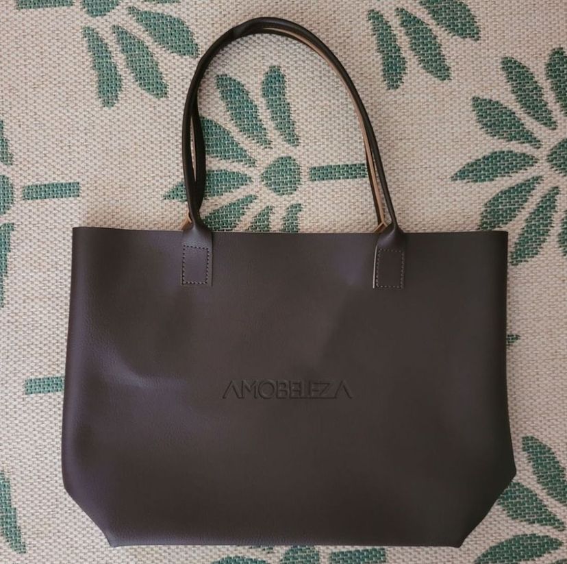 bolsa de ombro marrom da amo beleza - ombro amo beleza