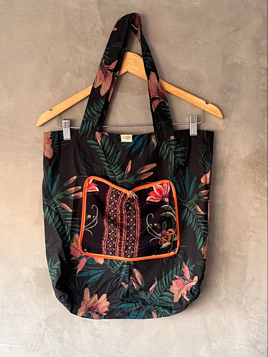 Bolsa de Pano Farm | Bolsa de Ombro Feminina Farm Usado 97694263 | enjoei