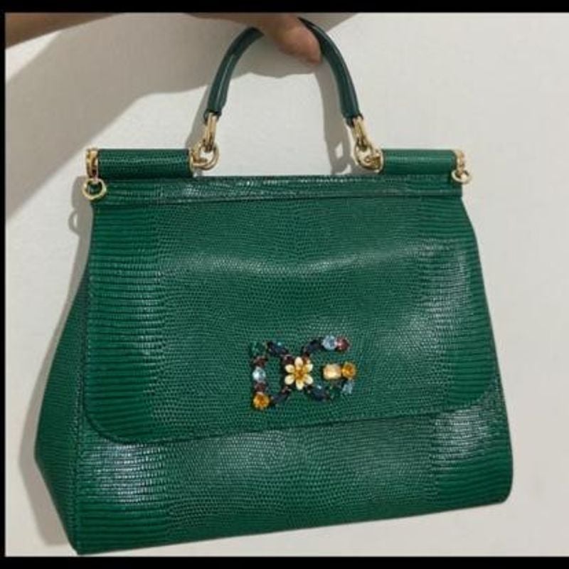 Bolsa Dolce Amp Gabbana Miss Sicily Verde Dolce Gabbana Usado 92725851 enjoei