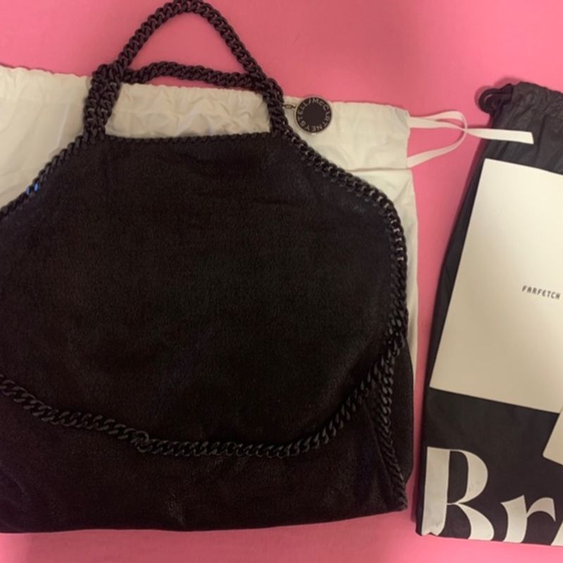 Bolsa Stella McCartney original transversal Falabella preta feminina