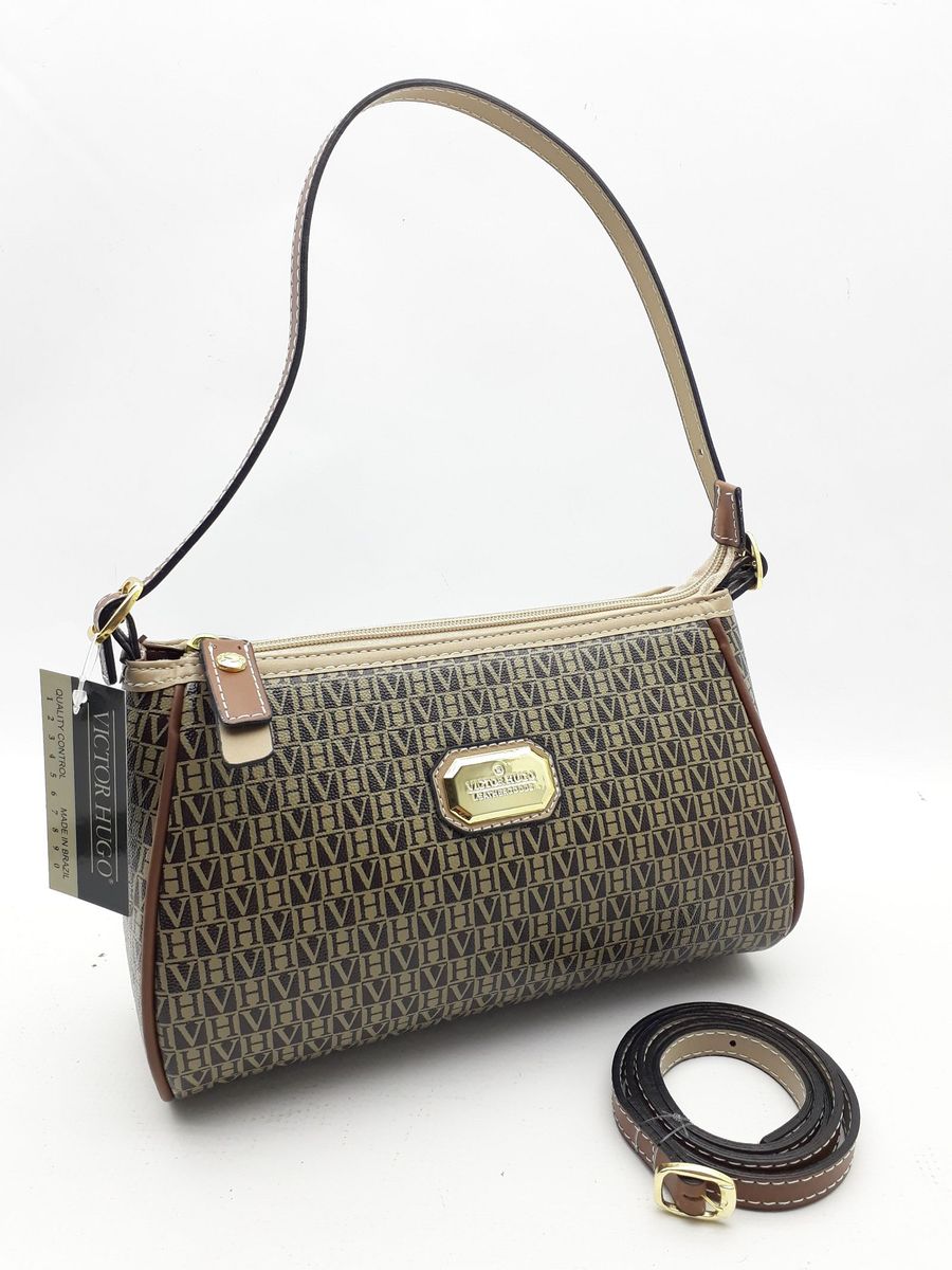 Bolsa Feminina Victor Hugo Pequena Transversal Tiracolo Lateral Ombro Couro Legitimo Lv Mk