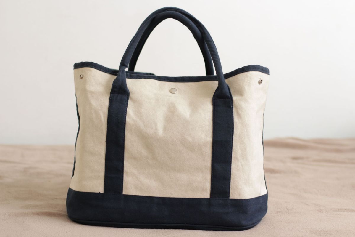 Bolsa Grande, de Lona Navy | Bolsa de Ombro Feminina Morgan Nunca Usado