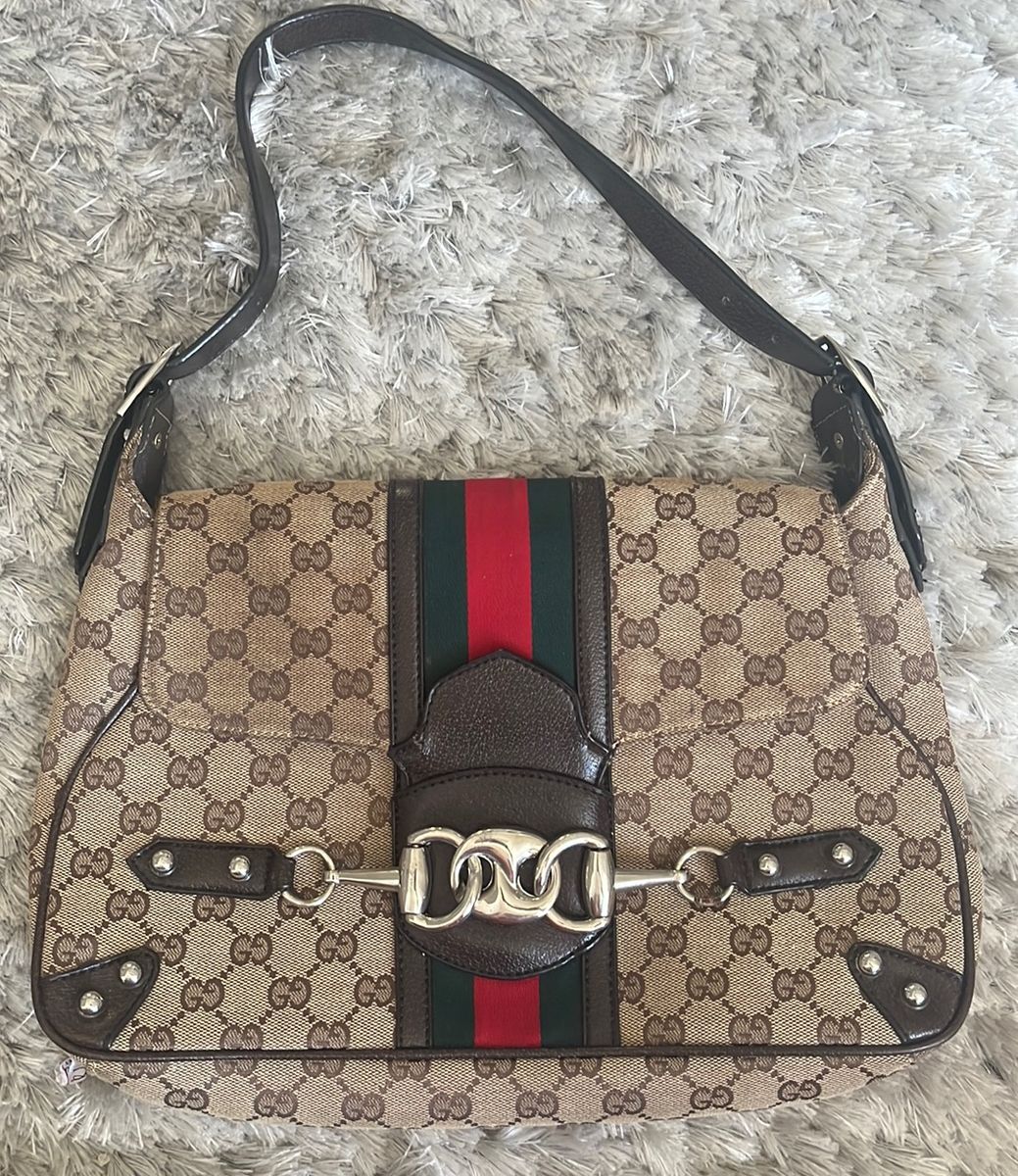 Bolsa Gucci Couro Monogram Grande