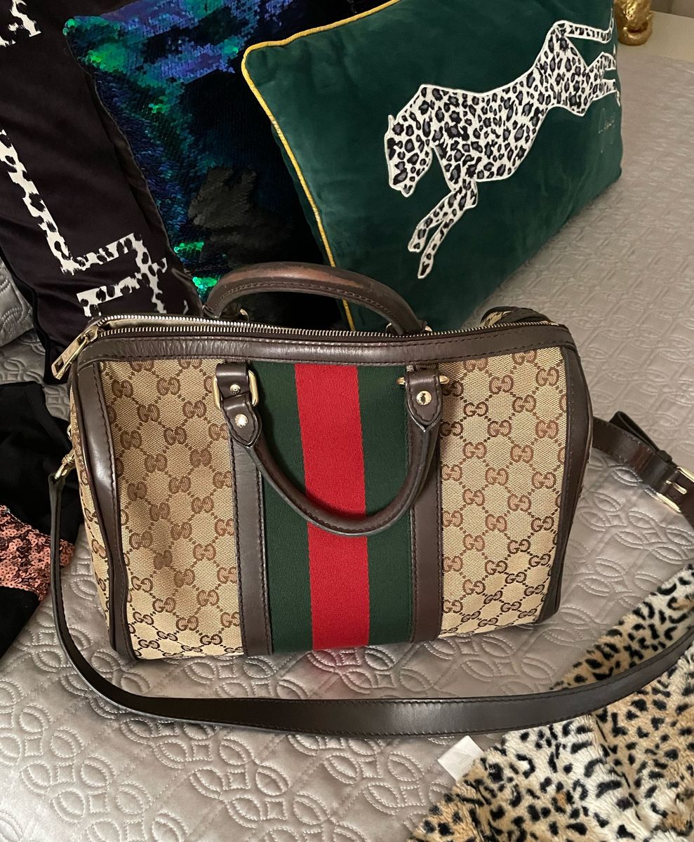 BOLSA GUCCI VINTAGE WEB ORIGINAL GG BOSTON