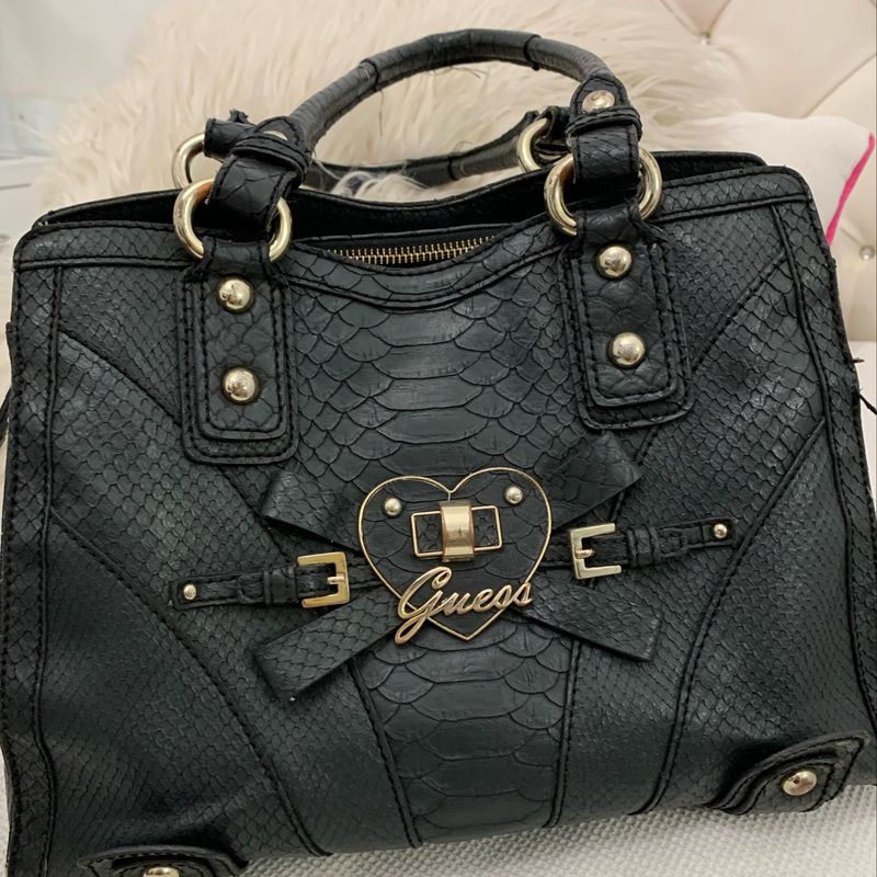 Bolsa Guess Original Couro Croco Coração, Bolsa de mão Feminina Guess  Usado 80364270