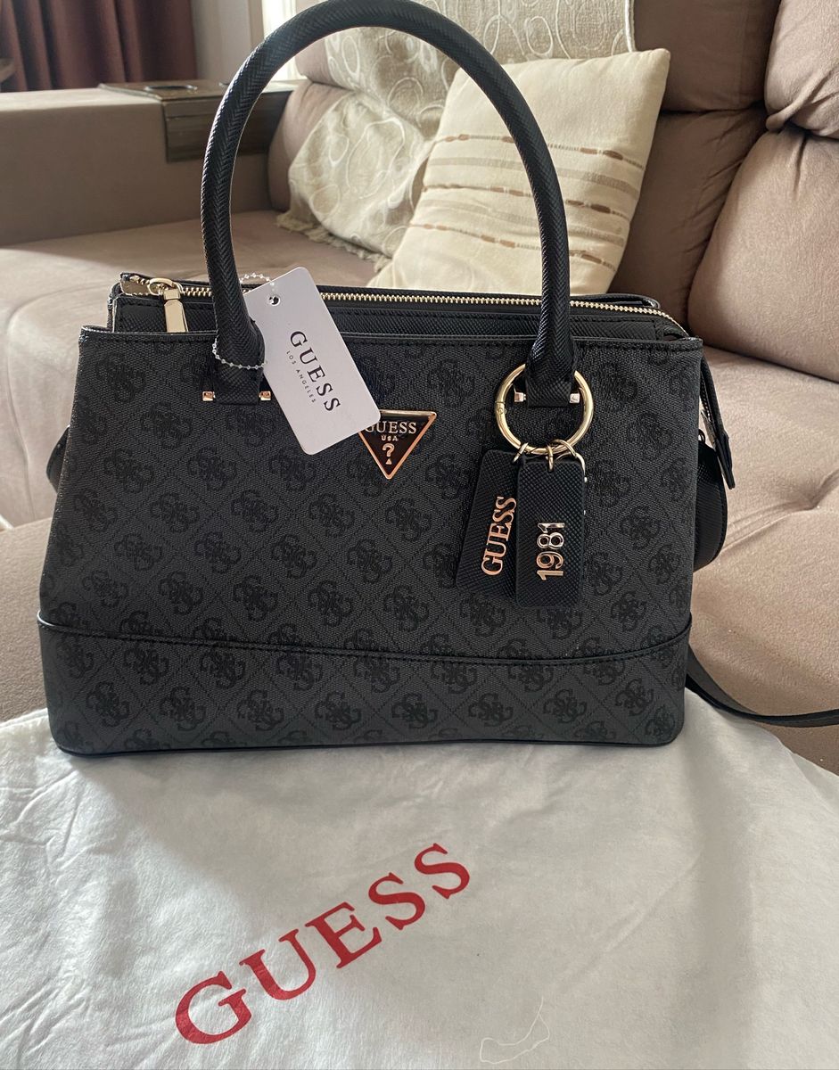 Bolsa Preta Marca Guess, Grande, Produto Original., Bolsa de mão Feminina  Guess Usado 89490519