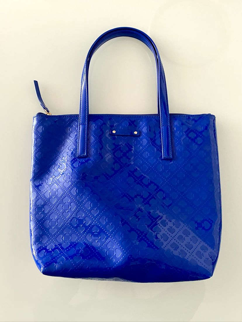 Bolsa Kate Spade Vinil Azul | Bolsa de mão Feminina Kate-Spade Nunca Usado  56945289 | enjoei