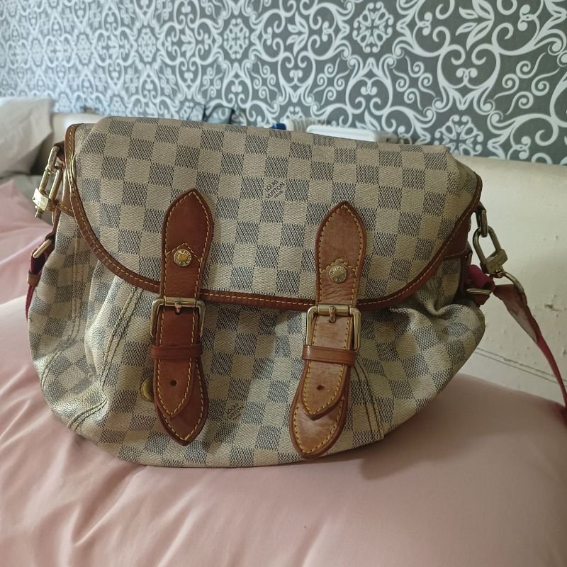 LOUIS VUITTON - Antiga bolsa/sacola em couro, francesa