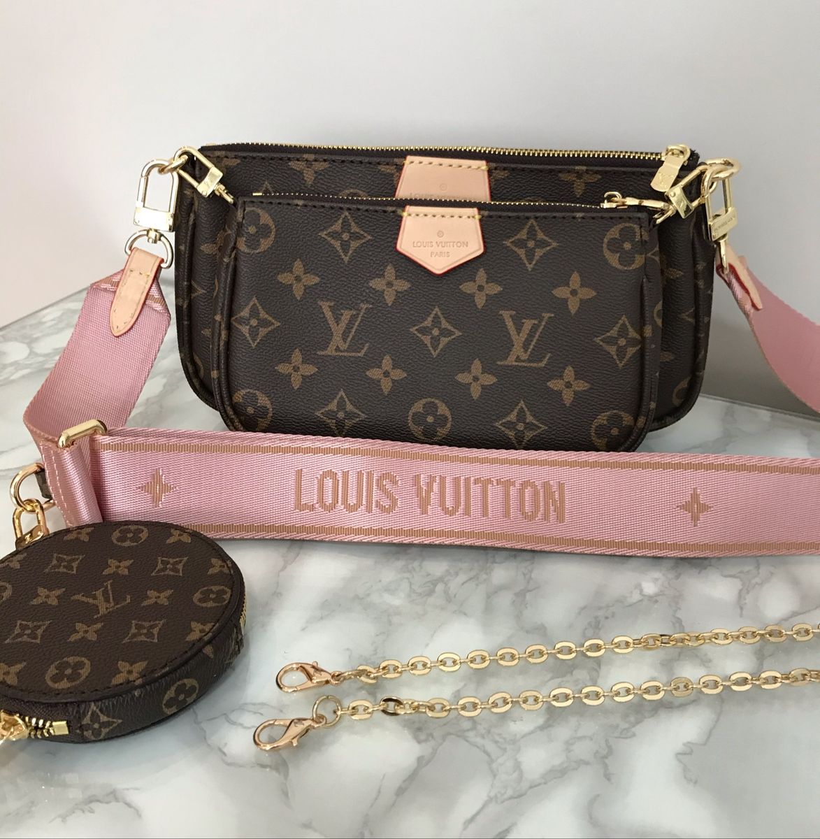 Bolsa Louis Vuitton Multi 3em1 | Bolsa de Ombro Feminina Dior Chanel Gucci Louis Vuitton Ysl ...