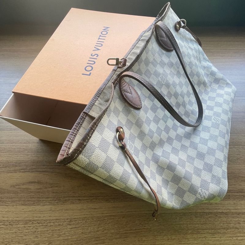 Bolsa Neverfull Branca Louis Vuitton, Bolsa de Ombro Feminina Louis Vuitton  Nunca Usado 39061244