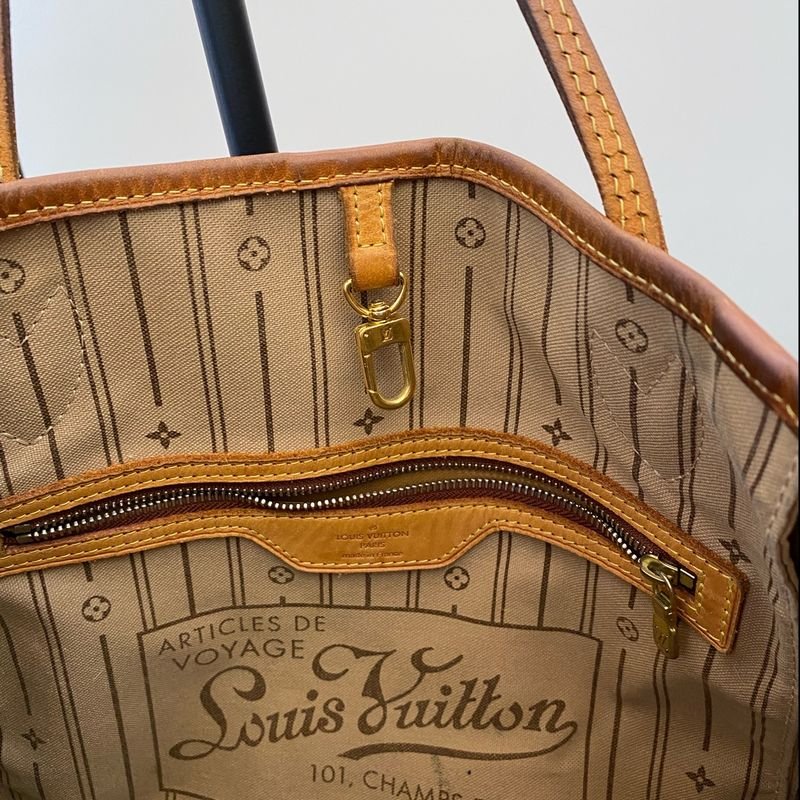 Bolsa Neverfull Branca Louis Vuitton, Bolsa de Ombro Feminina Louis Vuitton  Nunca Usado 39061244